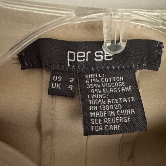 Per Se By Carlisle Womens Size 2 Tan Jacket Blazer‎ - Picture 9 of 12